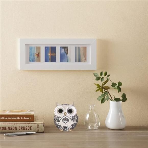 Adorable Owl Figurine,Big Eyes Cute Owl Statue,Shelf Accents for Home - Picture 4 of 7